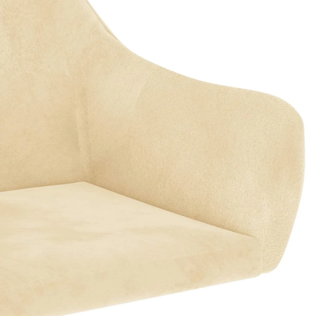 Chaise pivotante de bureau 54 x 61 x 86 cm crème velours – vue en situation