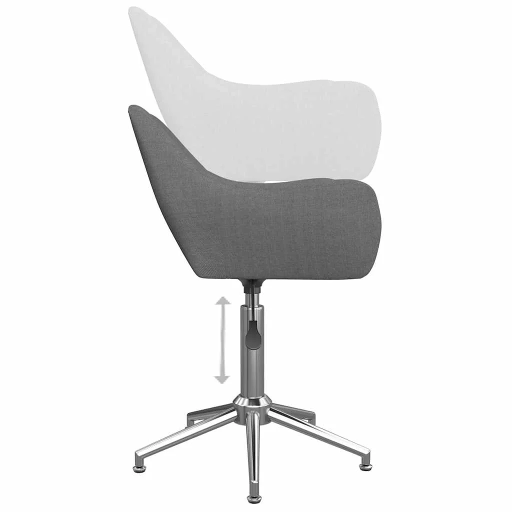 Chaise pivotante de bureau 54 x 61 x 86 cm gris clair tissu – vue de dessus