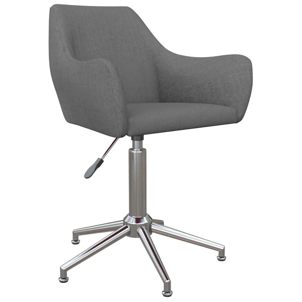 Chaise pivotante de bureau 54 x 61 x 86 cm gris clair tissu – vue d’ensemble