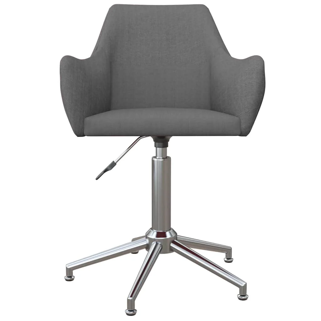 Chaise pivotante de bureau 54 x 61 x 86 cm gris clair tissu – vue de face