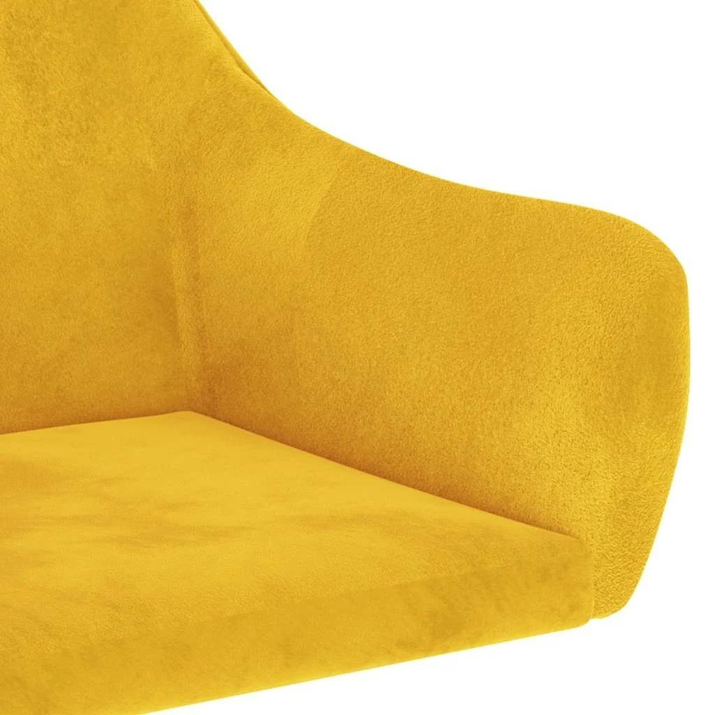 Chaise pivotante de bureau 54 x 61 x 86 cm jaune moutarde velours – vue en situation