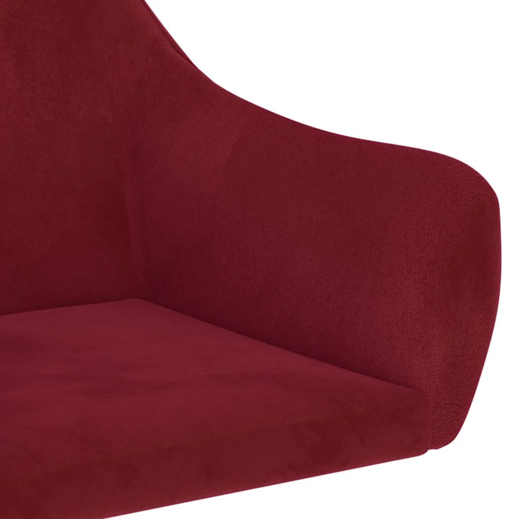 Chaise pivotante de bureau 54 x 61 x 86 cm rouge bordeaux velours – vue en situation
