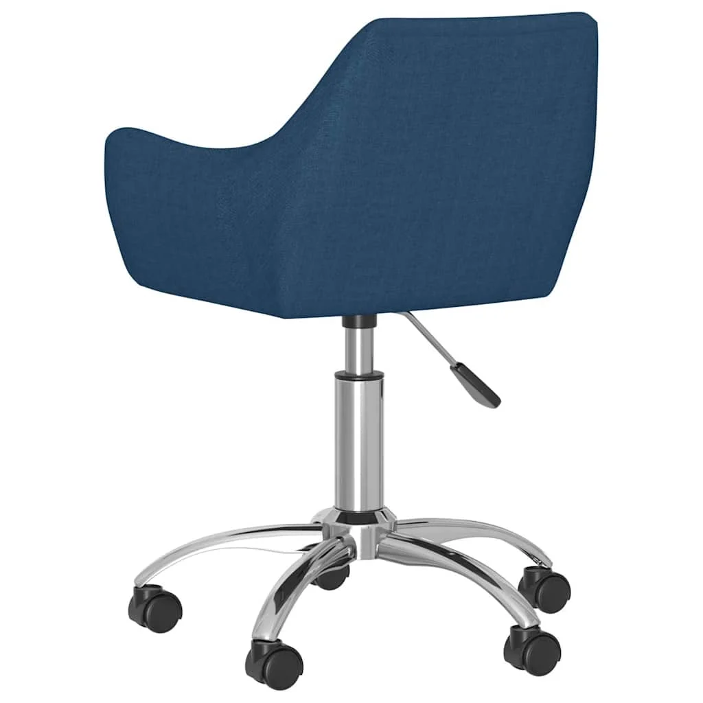 Chaise pivotante de bureau 54 x 61 x 89 cm bleu tissu – vue de détail