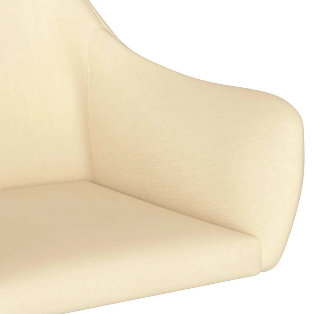 Chaise pivotante de bureau 54 x 61 x 89 cm crème tissu – vue en situation
