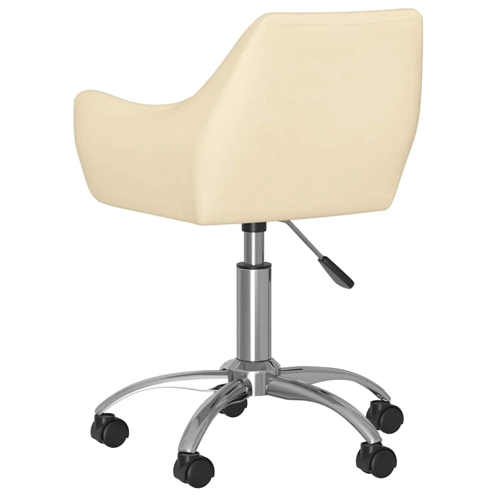 Chaise pivotante de bureau 54 x 61 x 89 cm crème tissu – vue de détail