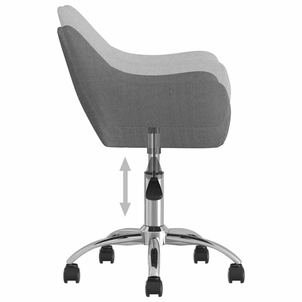 Chaise pivotante de bureau 54 x 61 x 89 cm gris foncé tissu – vue de dessus