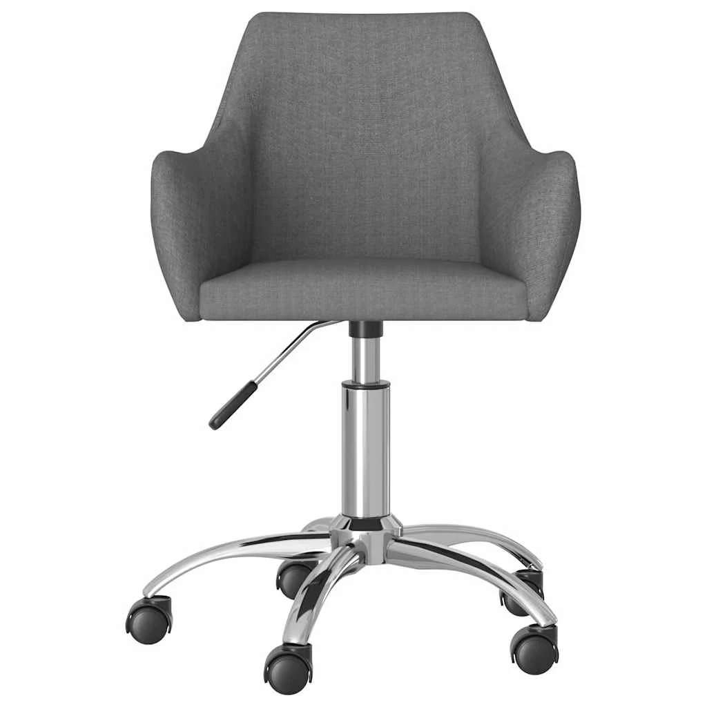 Chaise pivotante de bureau 54 x 61 x 89 cm gris foncé tissu – vue de face