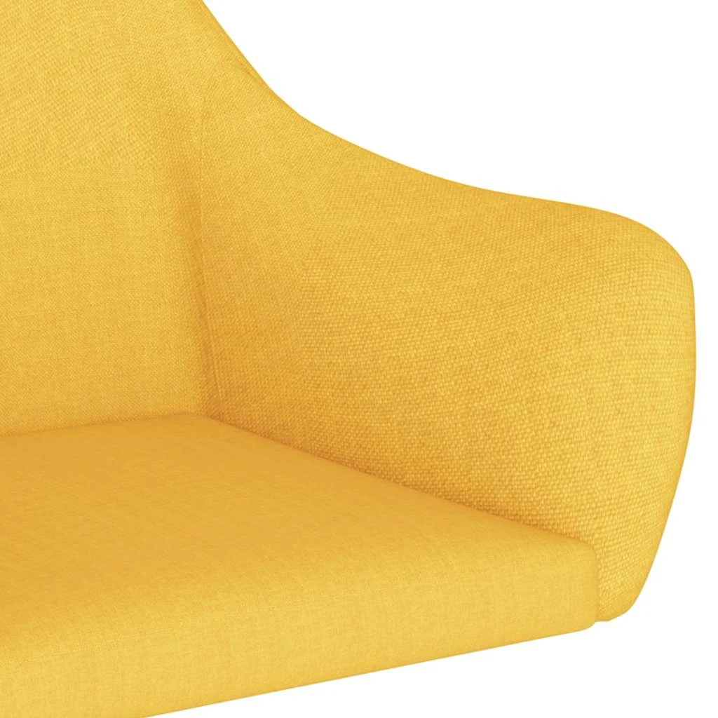 Chaise pivotante de bureau 54 x 61 x 89 cm jaune tissu – vue en situation