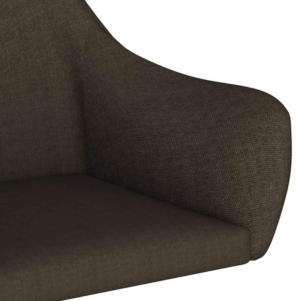 Chaise pivotante de bureau 54 x 61 x 89 cm marron foncé tissu – vue en situation