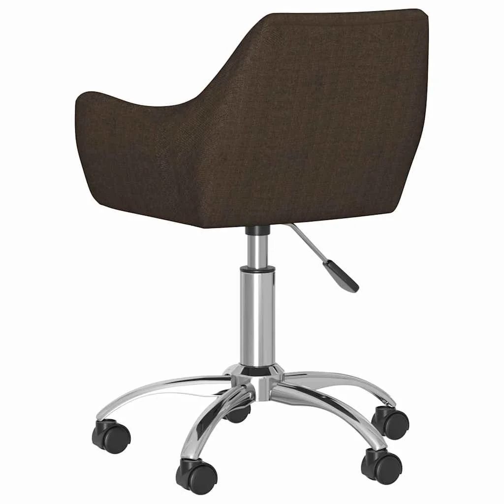 Chaise pivotante de bureau 54 x 61 x 89 cm marron foncé tissu – vue de détail