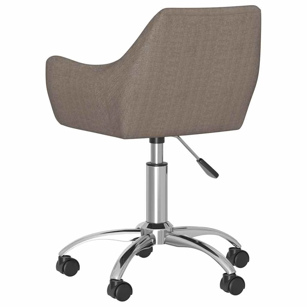 Chaise pivotante de bureau 54 x 61 x 89 cm taupe tissu – vue de détail