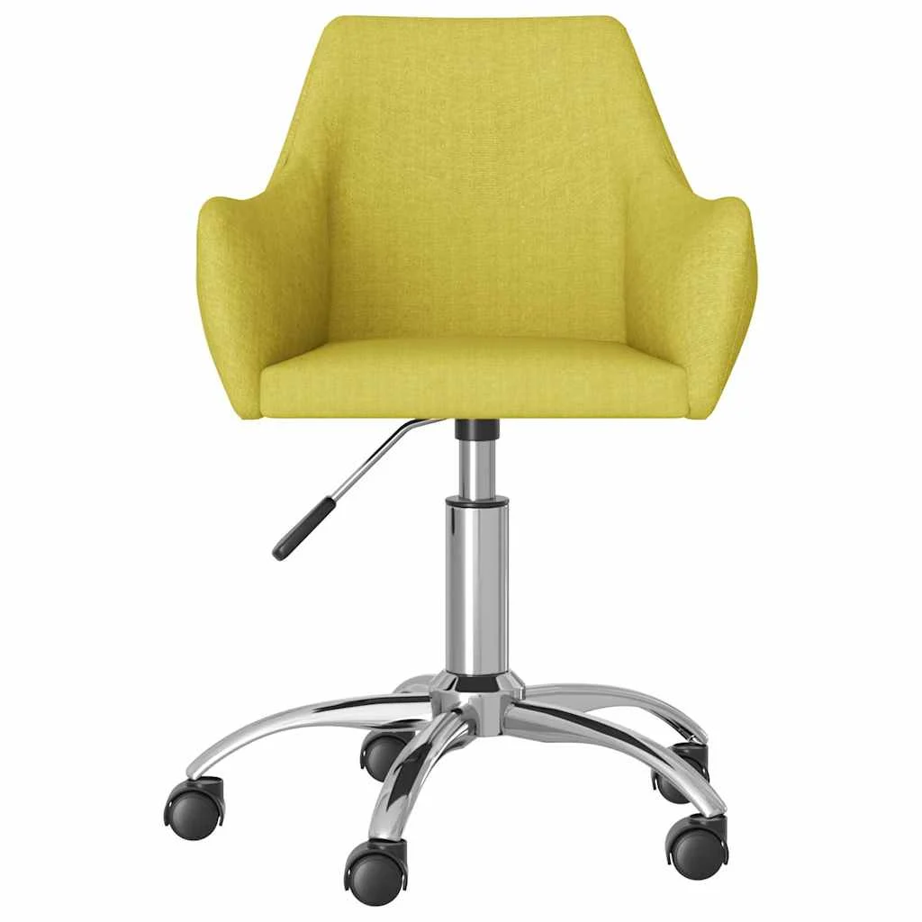 Chaise pivotante de bureau 54 x 61 x 89 cm vert tissu – vue de face