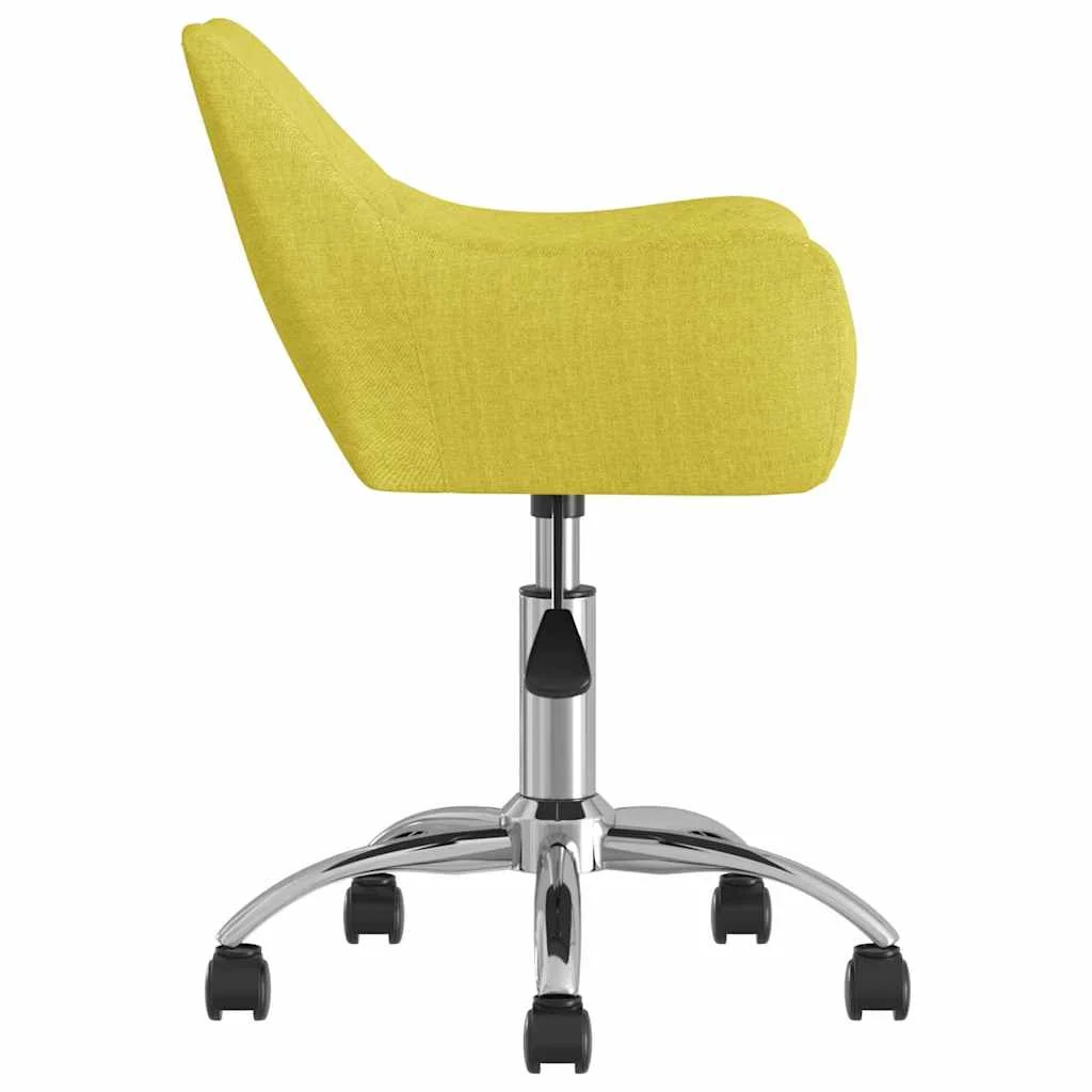 Chaise pivotante de bureau 54 x 61 x 89 cm vert tissu – vue de côté