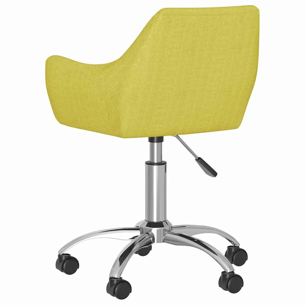 Chaise pivotante de bureau 54 x 61 x 89 cm vert tissu – vue de détail