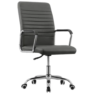 Chaise pivotante de bureau 55,5 x 65 x 108 cm anthracite tissu – vue d’ensemble