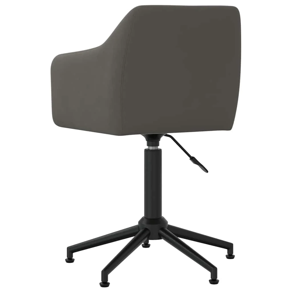 Chaise pivotante de bureau 55 x 51 x 79 cm gris foncé velours – vue en situation