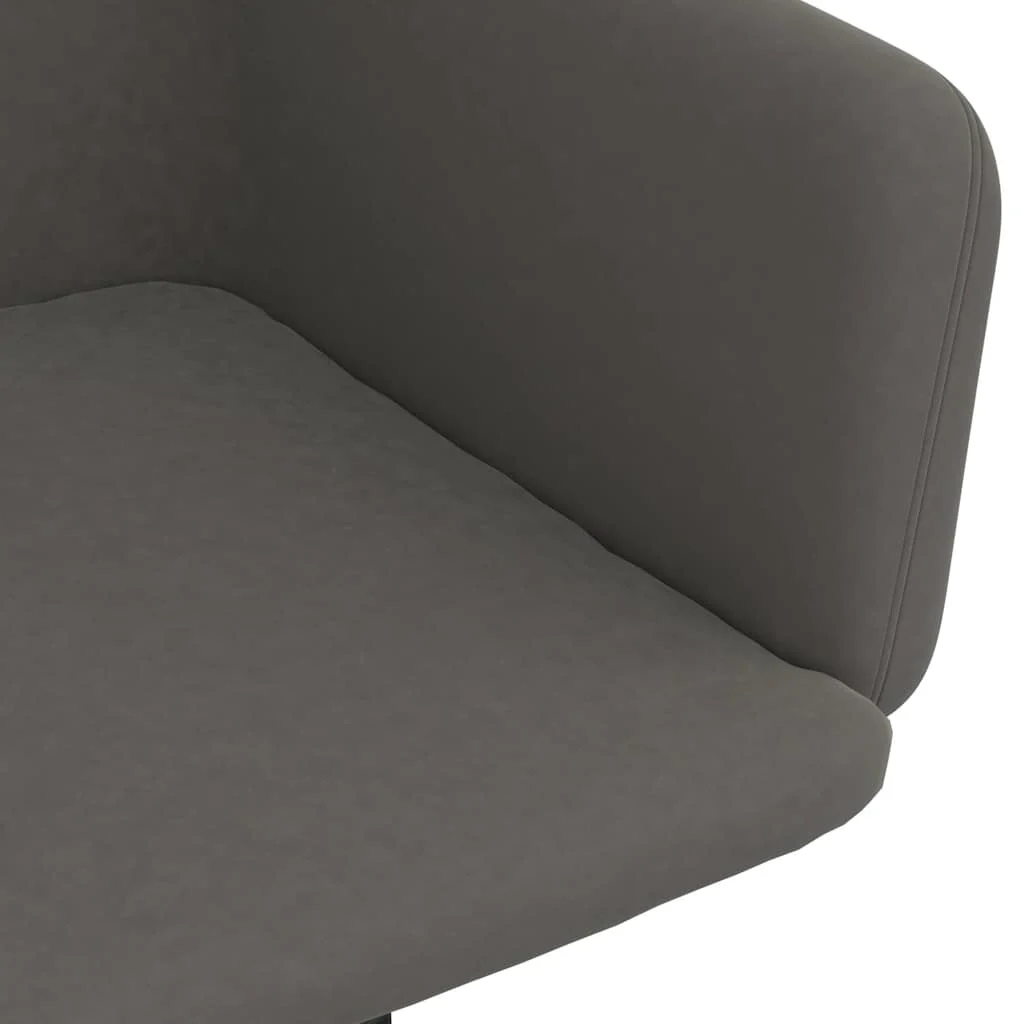 Chaise pivotante de bureau 55 x 51 x 79 cm gris foncé velours – vue de dessus