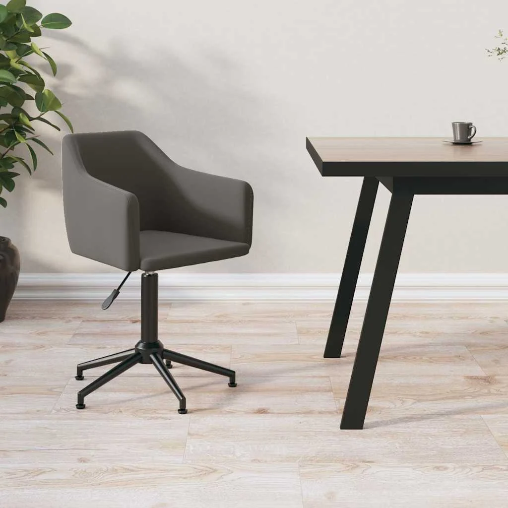 Chaise pivotante de bureau 55 x 51 x 79 cm gris foncé velours – vue d’ensemble