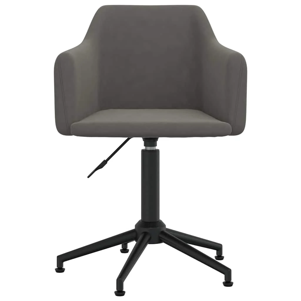 Chaise pivotante de bureau 55 x 51 x 79 cm gris foncé velours – vue de côté