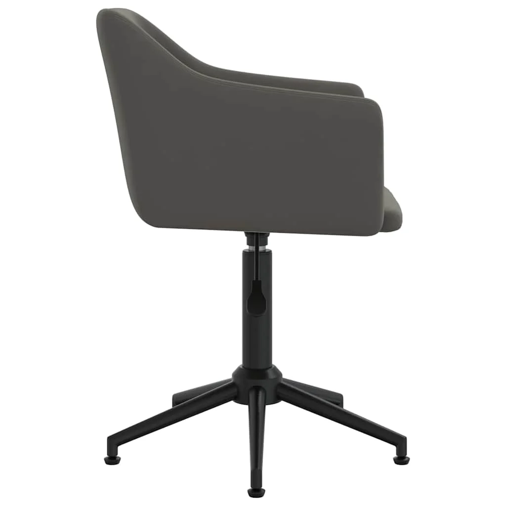 Chaise pivotante de bureau 55 x 51 x 79 cm gris foncé velours – vue de détail
