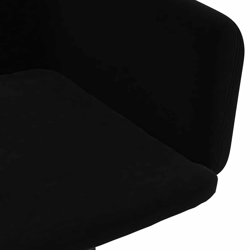 Chaise pivotante de bureau 55 x 51 x 79 cm noir velours – vue de dessus