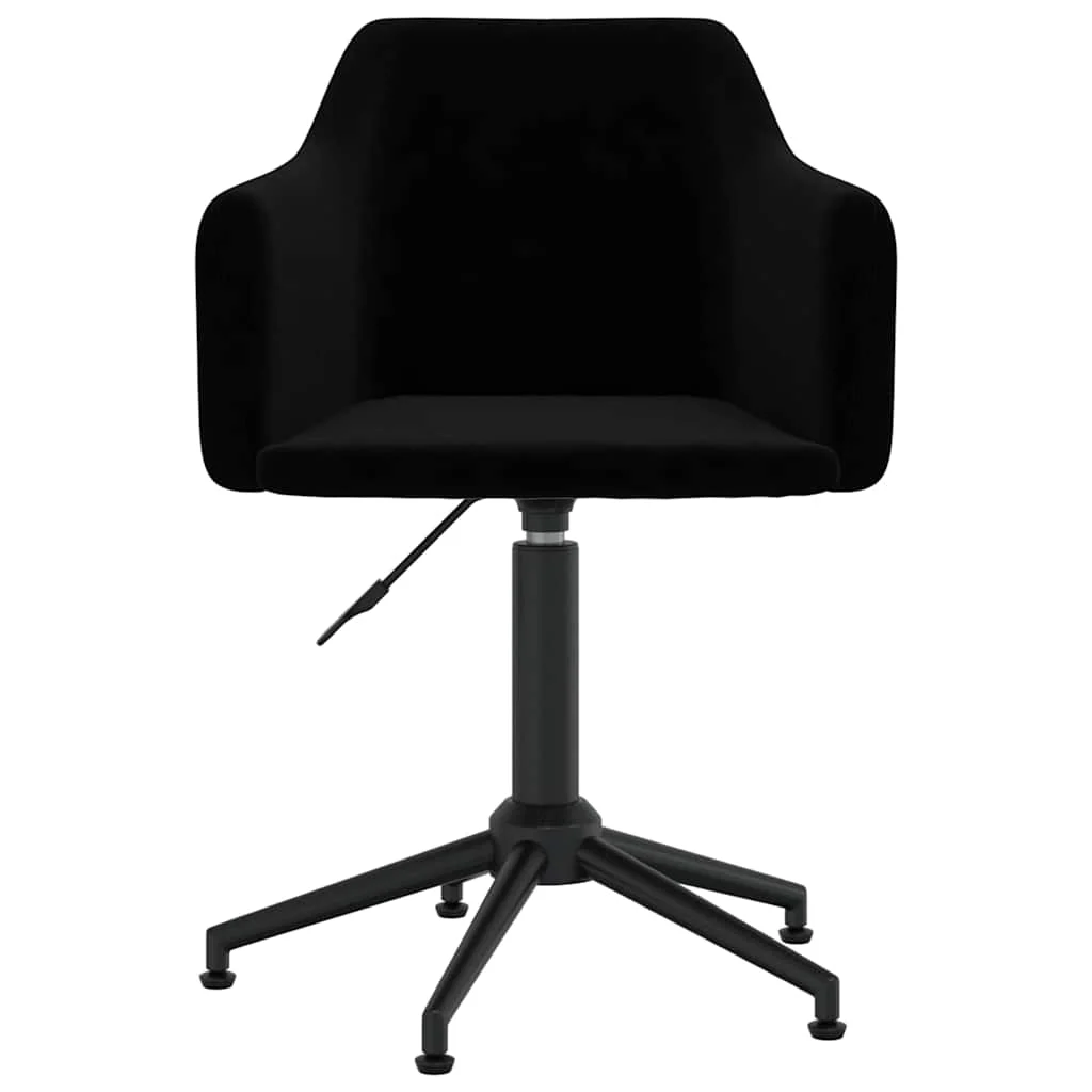 Chaise pivotante de bureau 55 x 51 x 79 cm noir velours – vue de côté