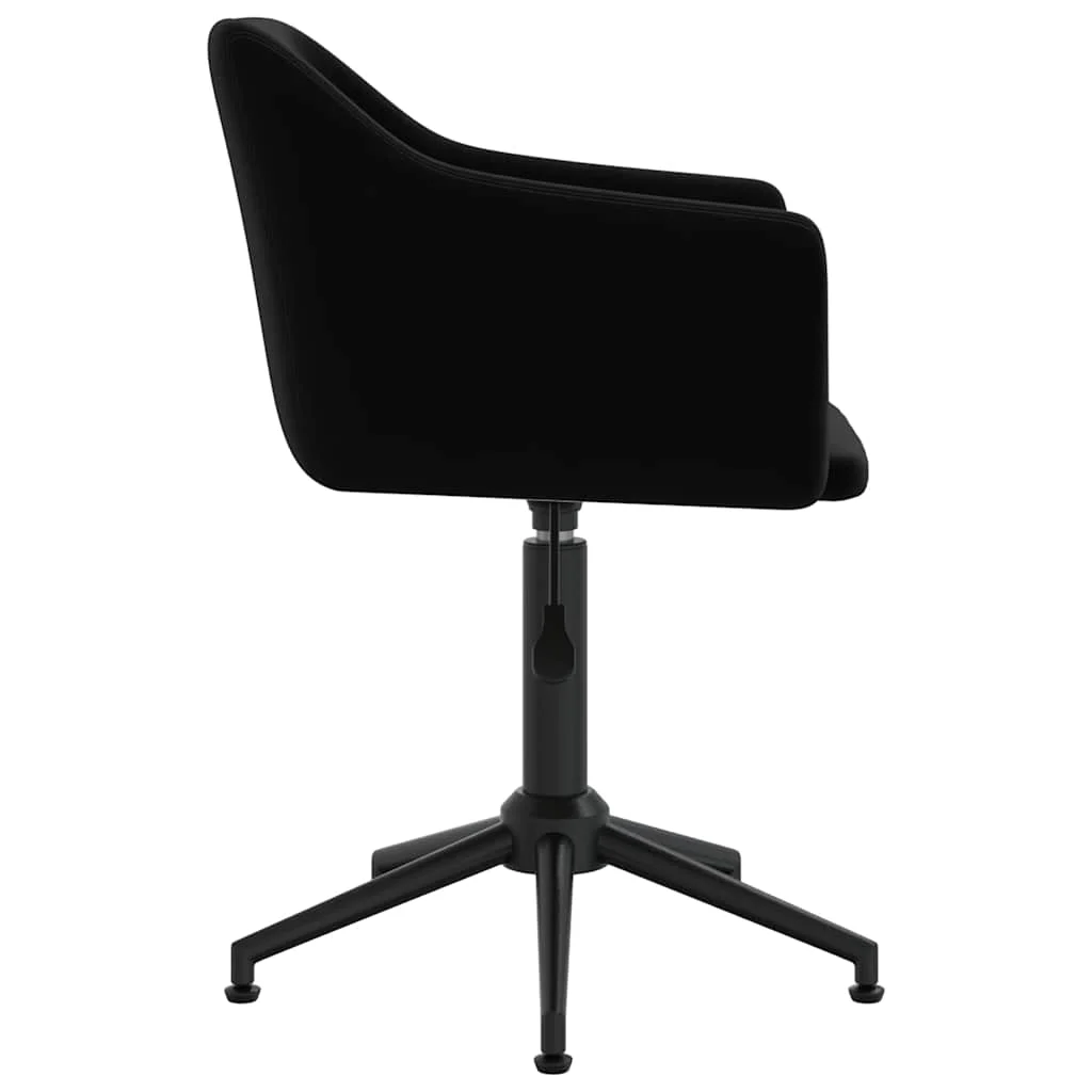 Chaise pivotante de bureau 55 x 51 x 79 cm noir velours – vue de détail