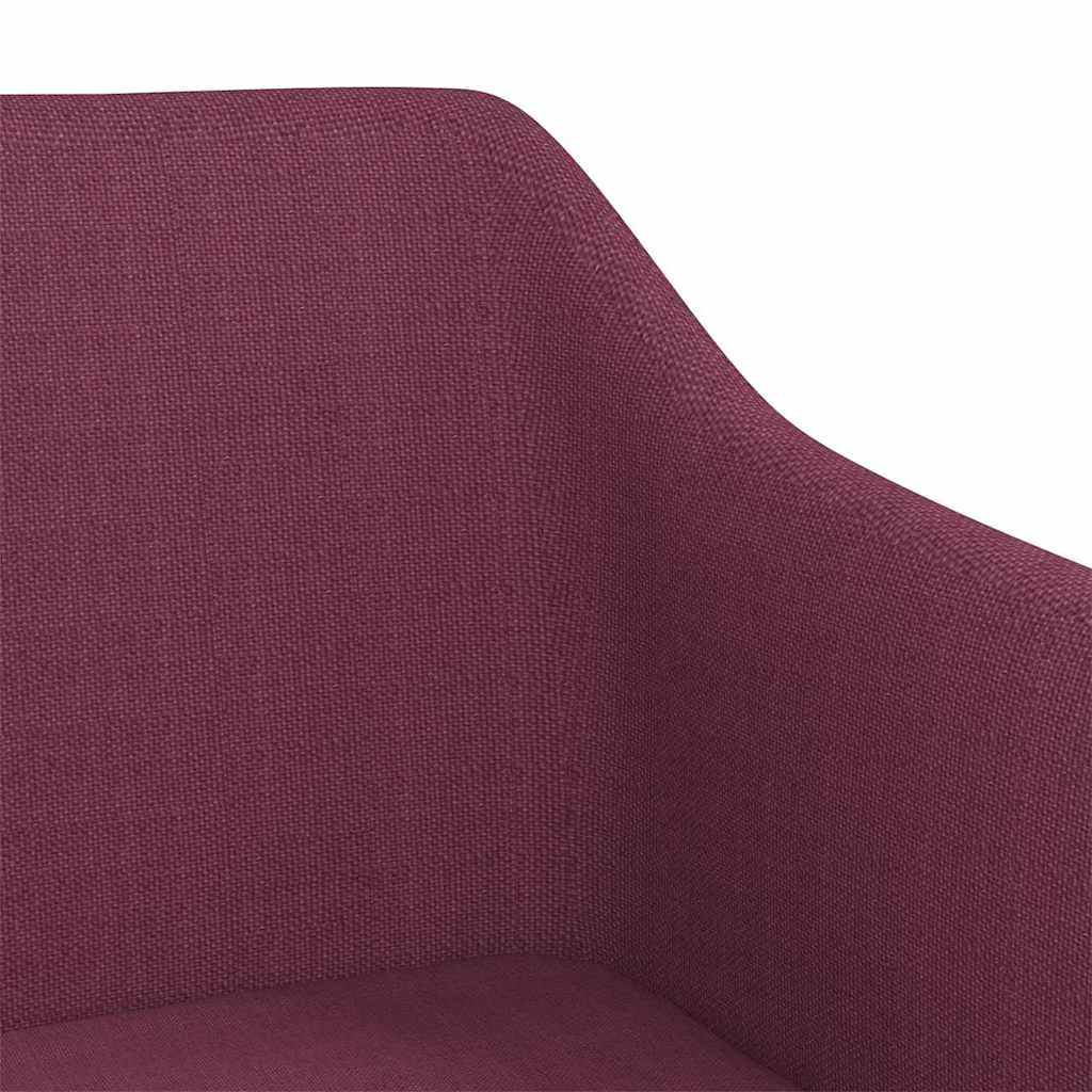 Chaise pivotante de bureau 55 x 51 x 79 cm violet tissu – vue de dessus