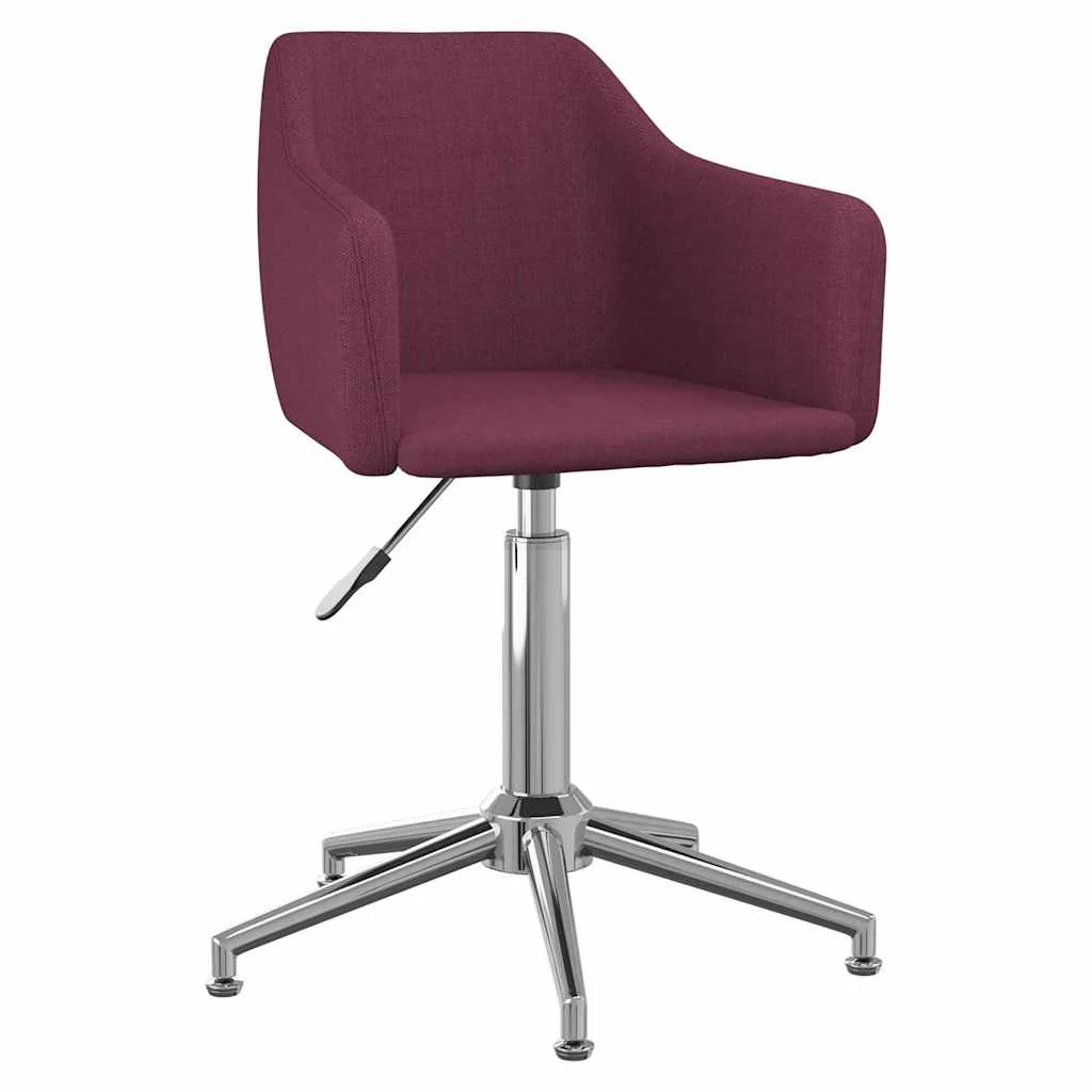 Chaise pivotante de bureau 55 x 51 x 79 cm violet tissu – vue de face