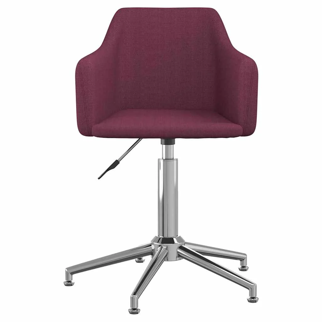 Chaise pivotante de bureau 55 x 51 x 79 cm violet tissu – vue de côté