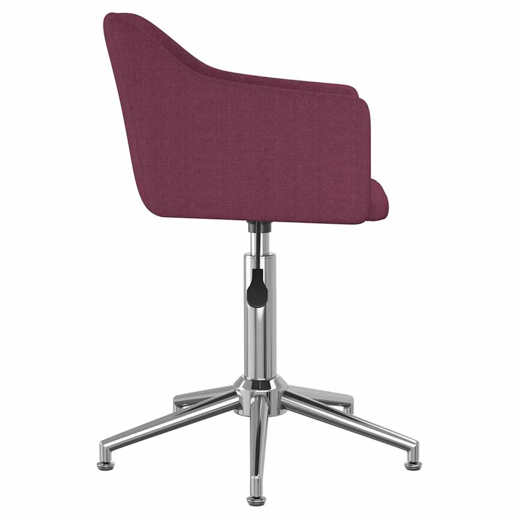 Chaise pivotante de bureau 55 x 51 x 79 cm violet tissu – vue de détail