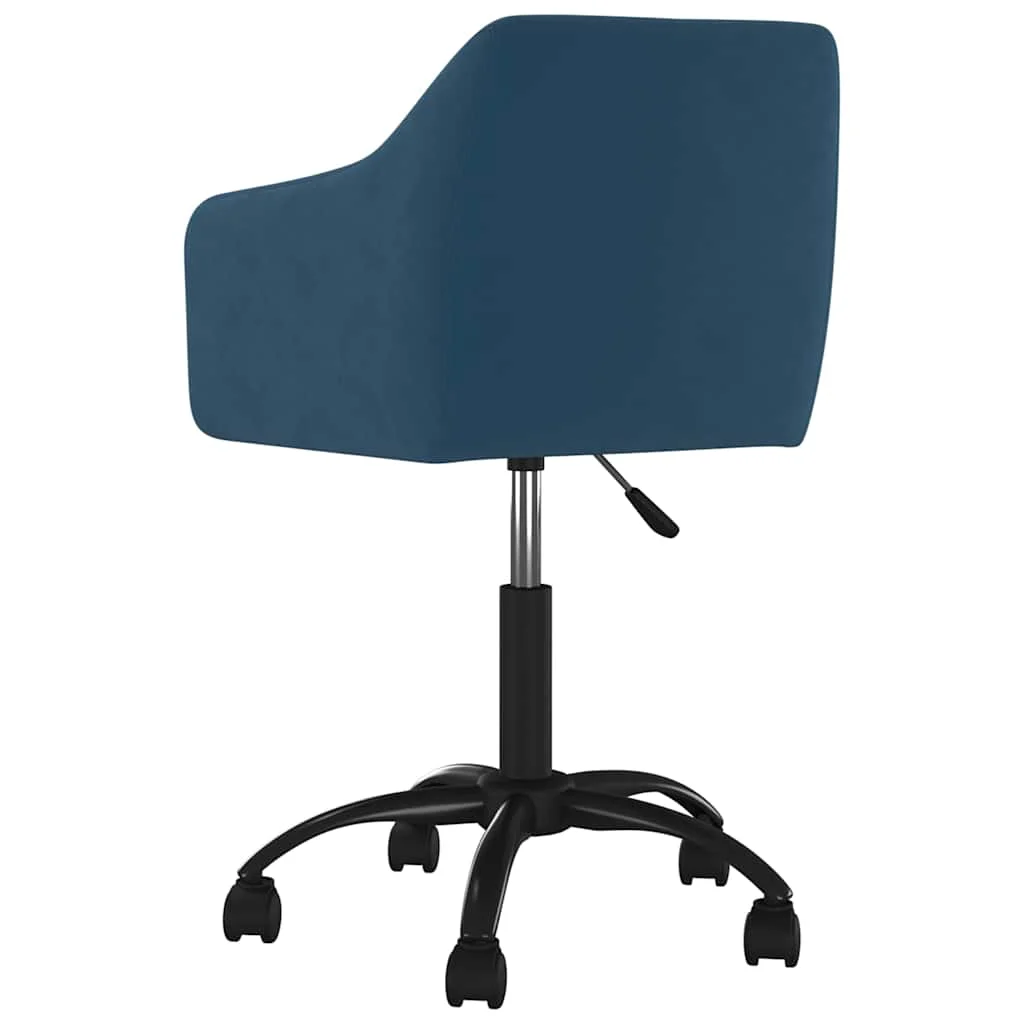 Chaise pivotante de bureau 55 x 52 x 83 cm bleu velours – vue en situation