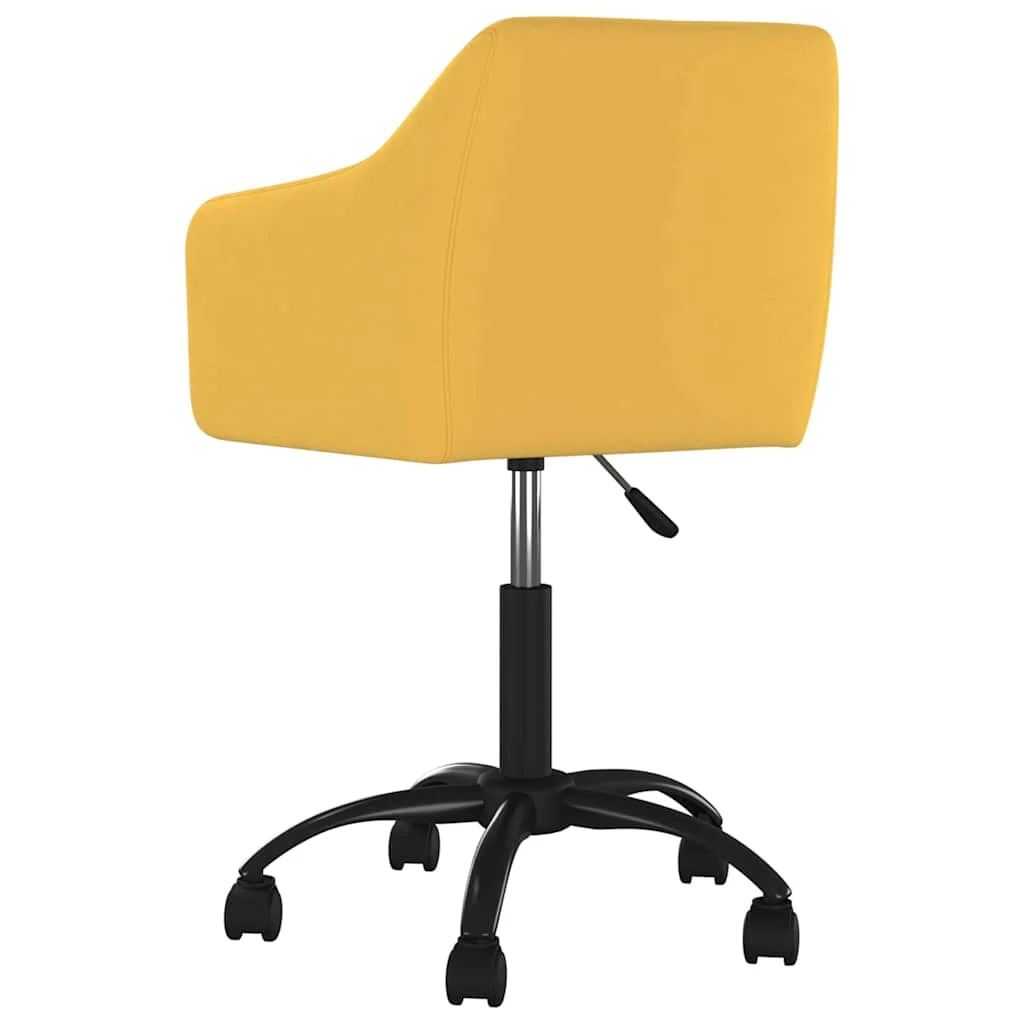Chaise pivotante de bureau 55 x 52 x 83 cm jaune velours – vue en situation