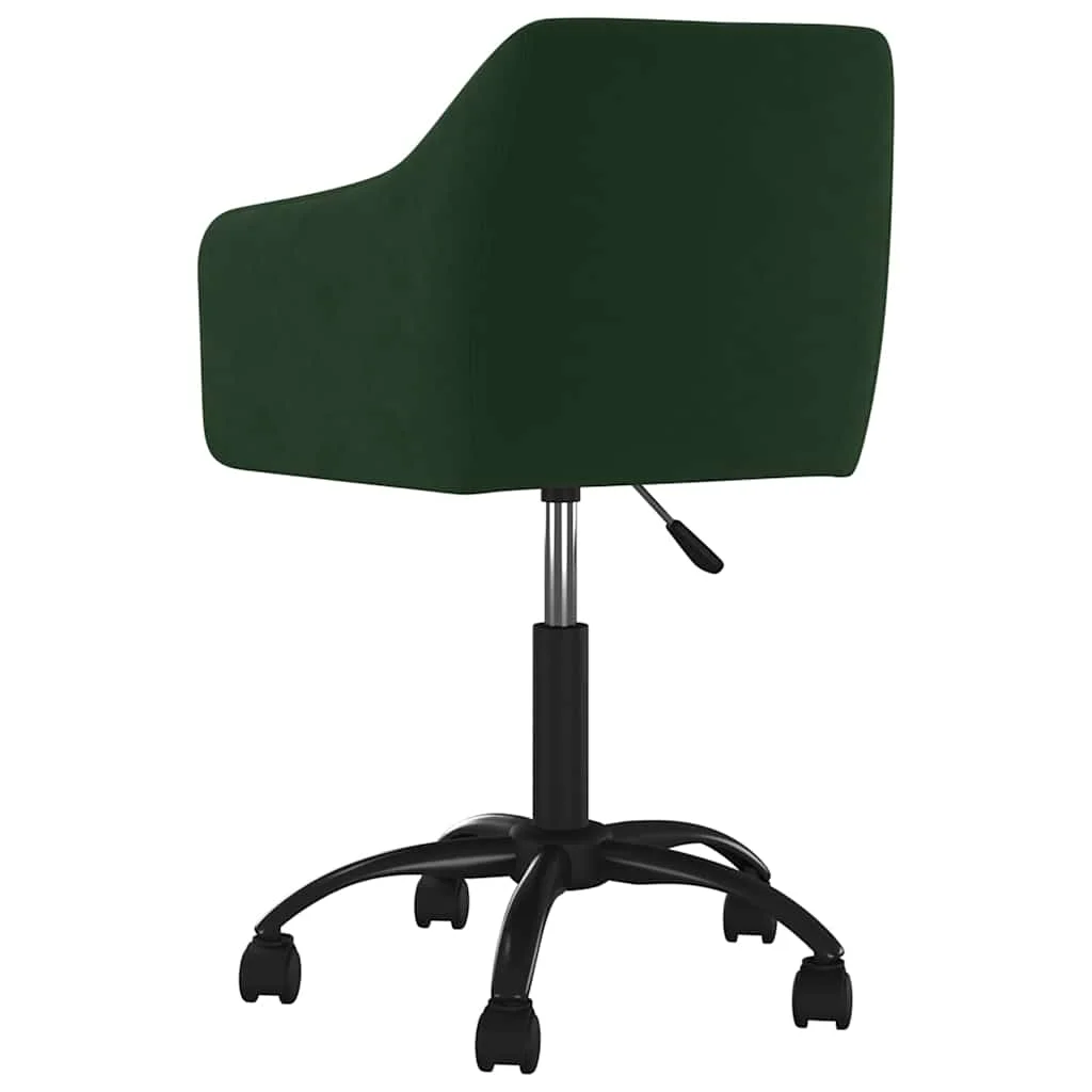 Chaise pivotante de bureau 55 x 52 x 83 cm vert foncé velours – vue en situation