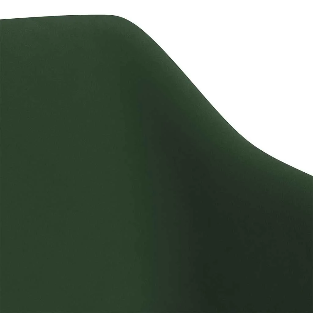 Chaise pivotante de bureau 55 x 52 x 83 cm vert foncé velours – vue de dessus