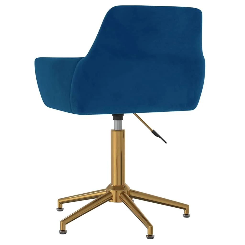 Chaise pivotante de bureau 55 x 53 x 81 cm bleu velours – vue en situation