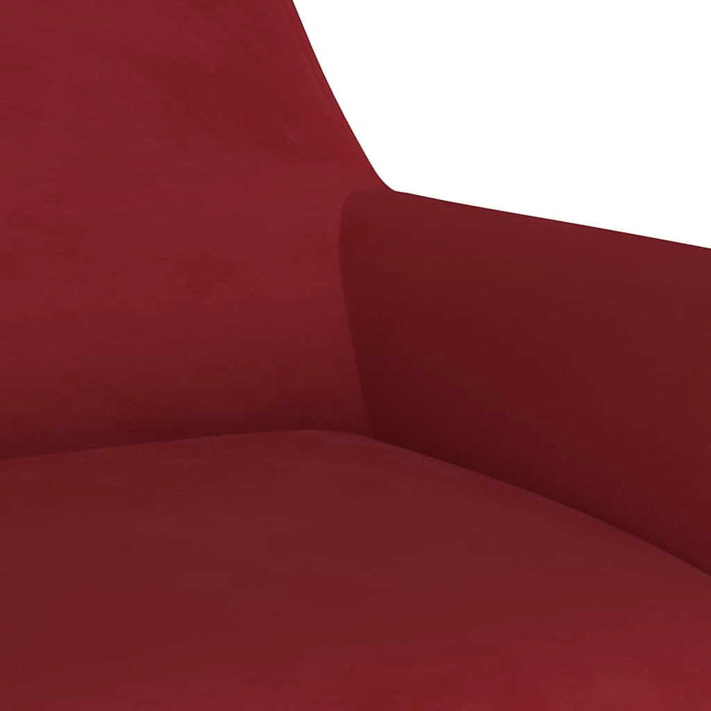 Chaise pivotante de bureau 55 x 53 x 81 cm rouge bordeaux velours – vue de dessus
