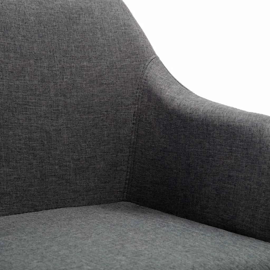 Chaise pivotante de bureau 55 x 53 x 92 cm gris foncé tissu – vue en situation