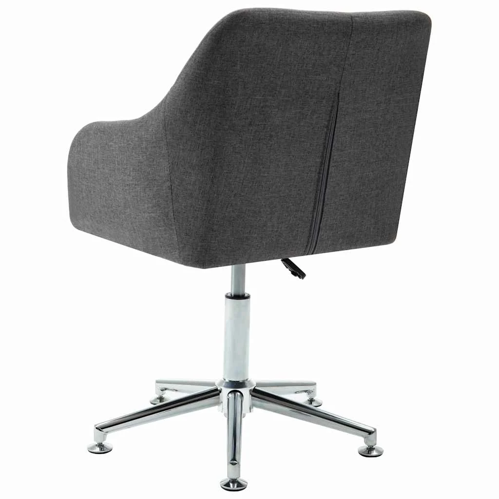 Chaise pivotante de bureau 55 x 53 x 92 cm gris foncé tissu – vue de détail