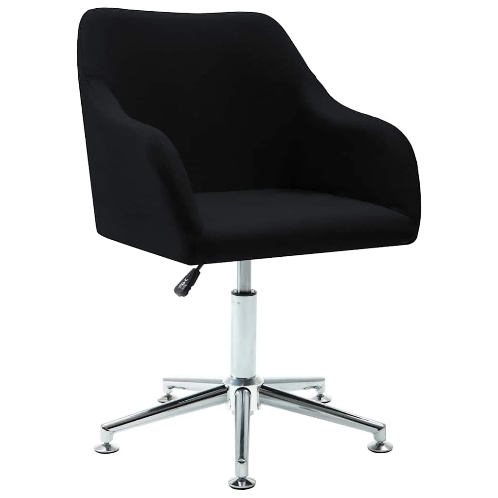 Chaise pivotante de bureau 55 x 53 x 92 cm noir tissu – vue d’ensemble
