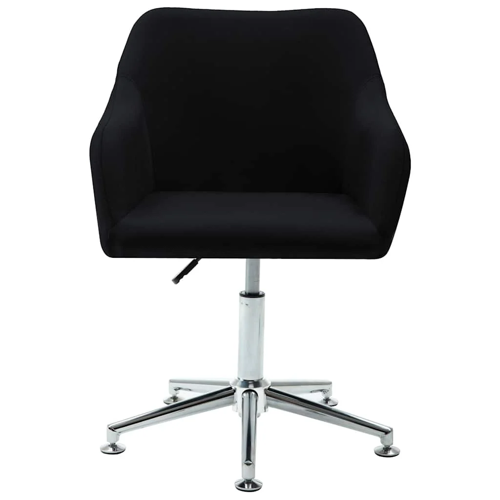 Chaise pivotante de bureau 55 x 53 x 92 cm noir tissu – vue de face