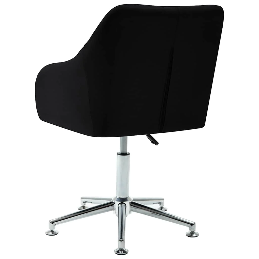 Chaise pivotante de bureau 55 x 53 x 92 cm noir tissu – vue de détail