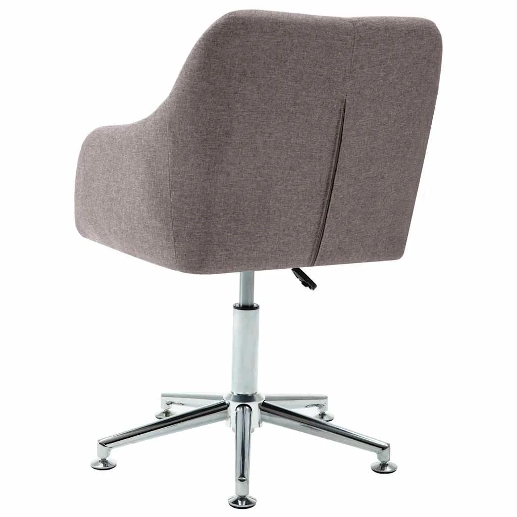 Chaise pivotante de bureau 55 x 53 x 92 cm taupe tissu – vue de détail