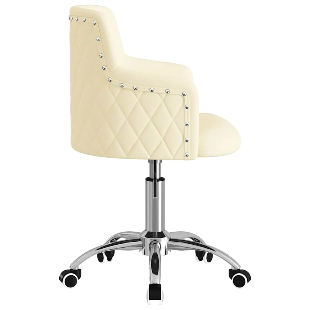 Chaise pivotante de bureau 55 x 55 x 92 cm crème tissu – vue en situation