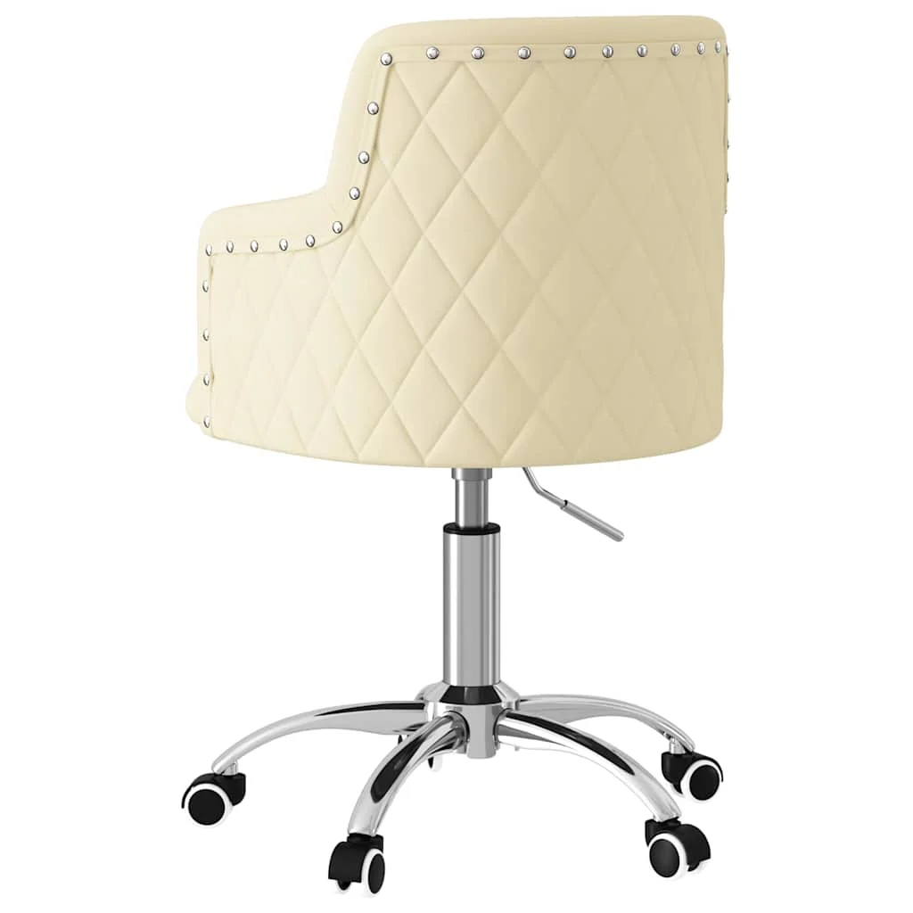 Chaise pivotante de bureau 55 x 55 x 92 cm crème tissu – vue de détail
