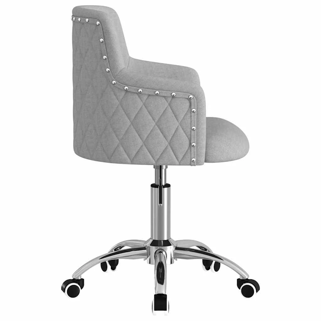 Chaise pivotante de bureau 55 x 55 x 92 cm gris clair tissu – vue en situation