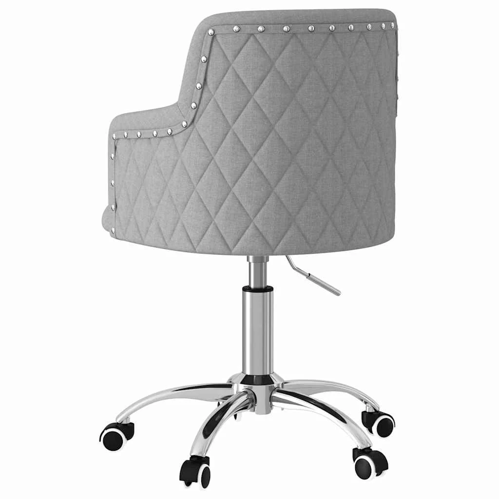 Chaise pivotante de bureau 55 x 55 x 92 cm gris clair tissu – vue de détail