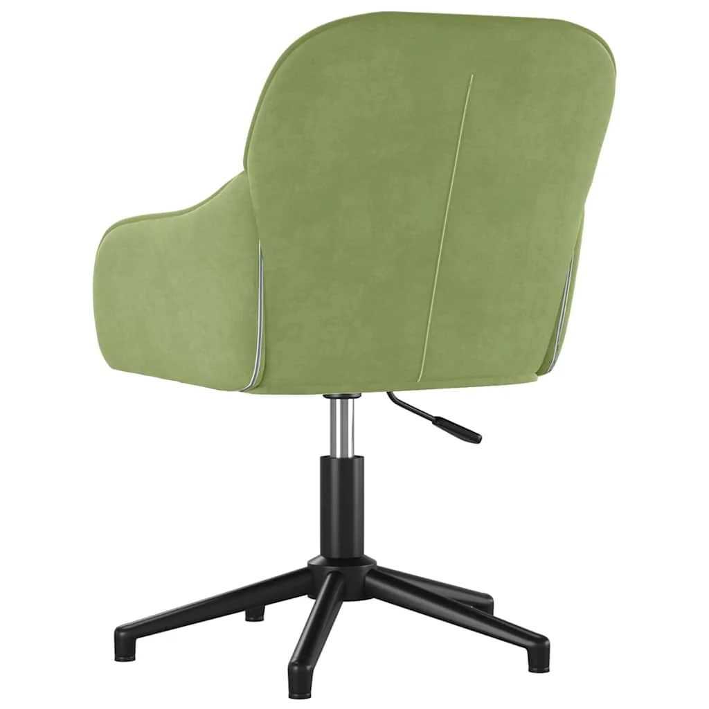 Chaise pivotante de bureau 56 x 61,5 x 80 cm vert clair velours – vue en situation
