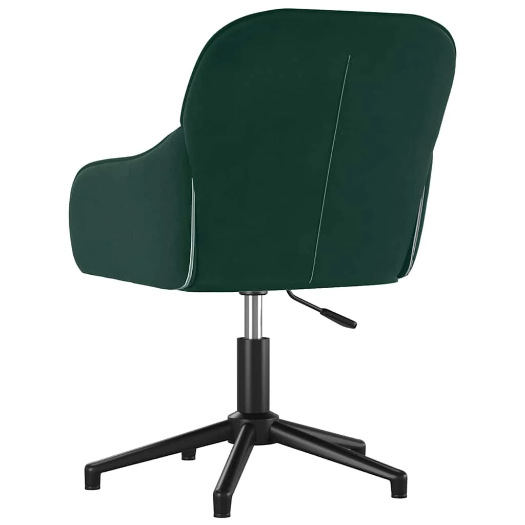 Chaise pivotante de bureau 56 x 61,5 x 80 cm vert foncé velours – vue en situation