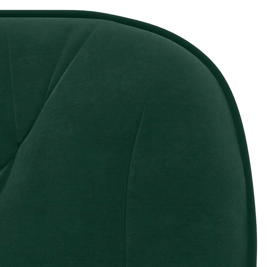 Chaise pivotante de bureau 56 x 61,5 x 80 cm vert foncé velours – vue de dessus